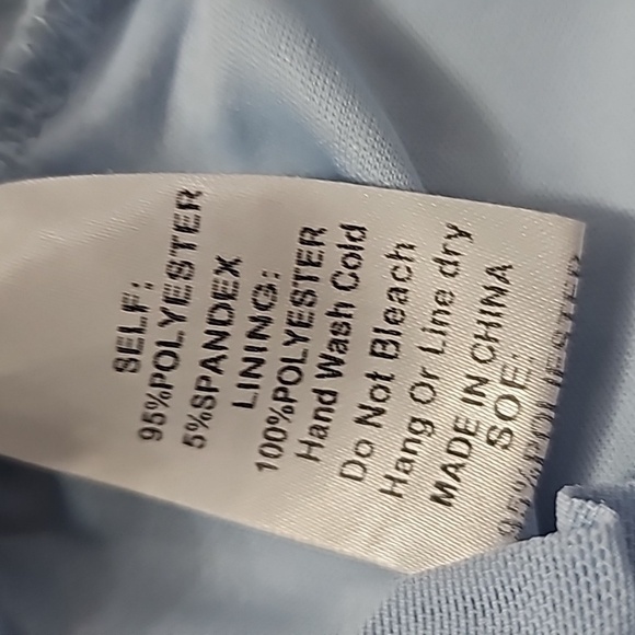 LOVESOME Cocktail Bodycon Mini Dress light Sky blue size small - Picture 10 of 10